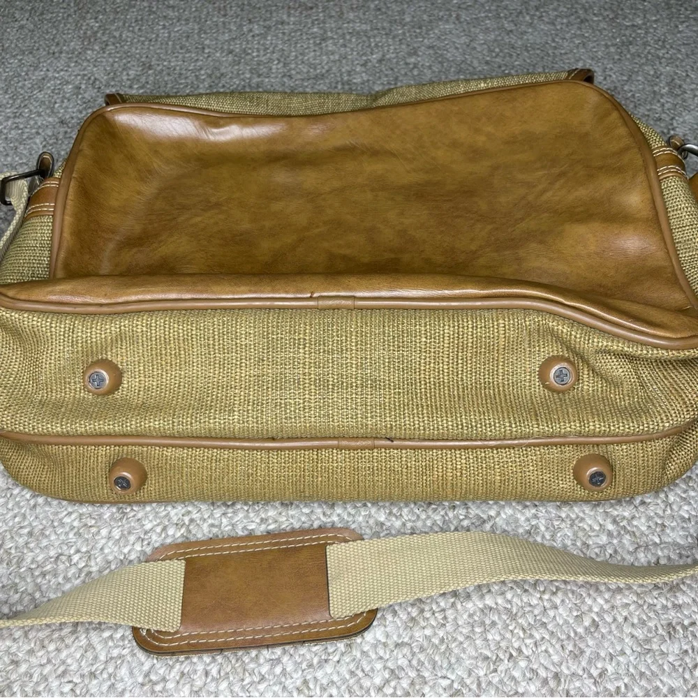 Jaguar California canvas and leather messenger bag